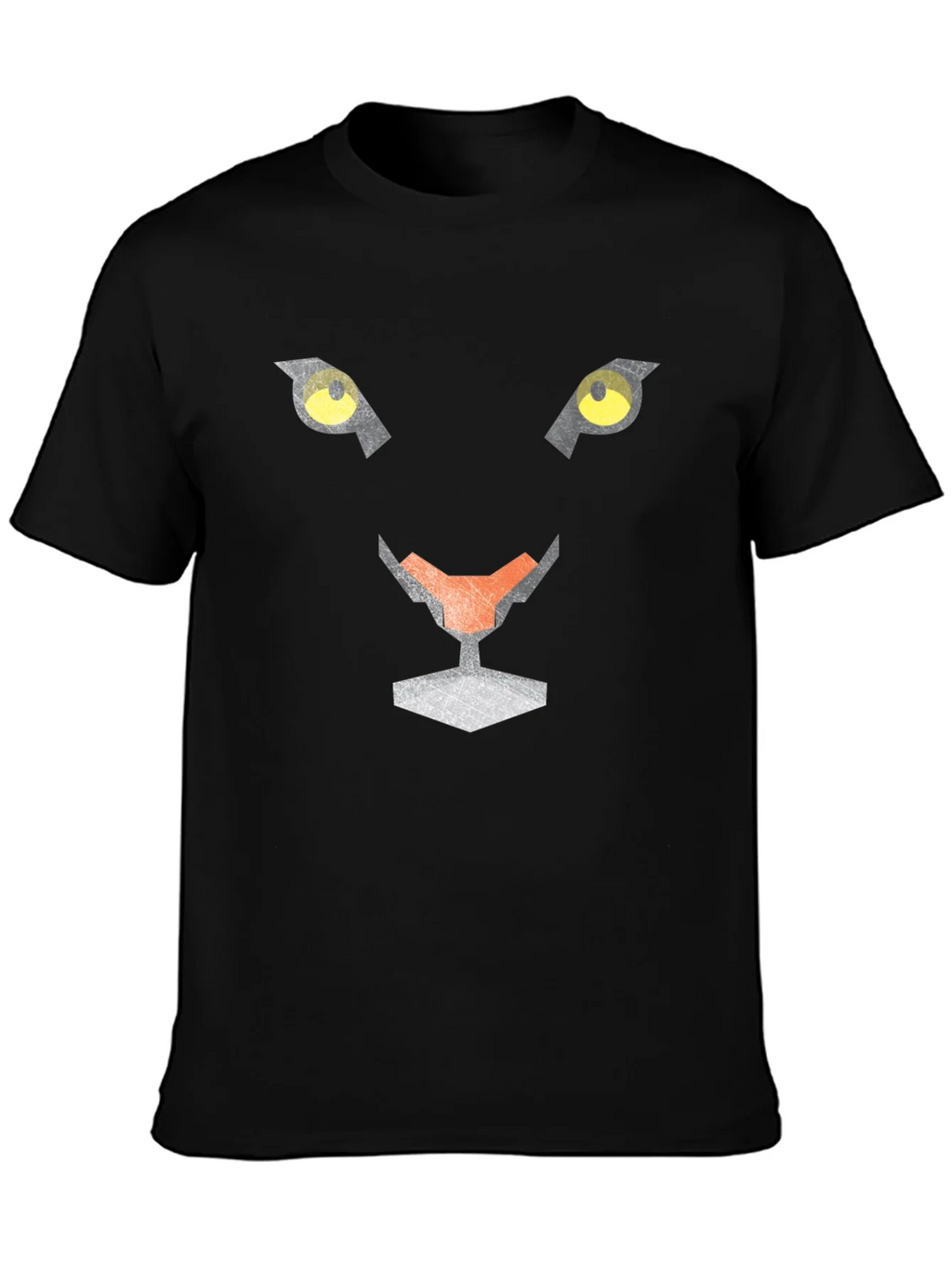 Abstract Geometric Panther Face Graphic Tee product image 1