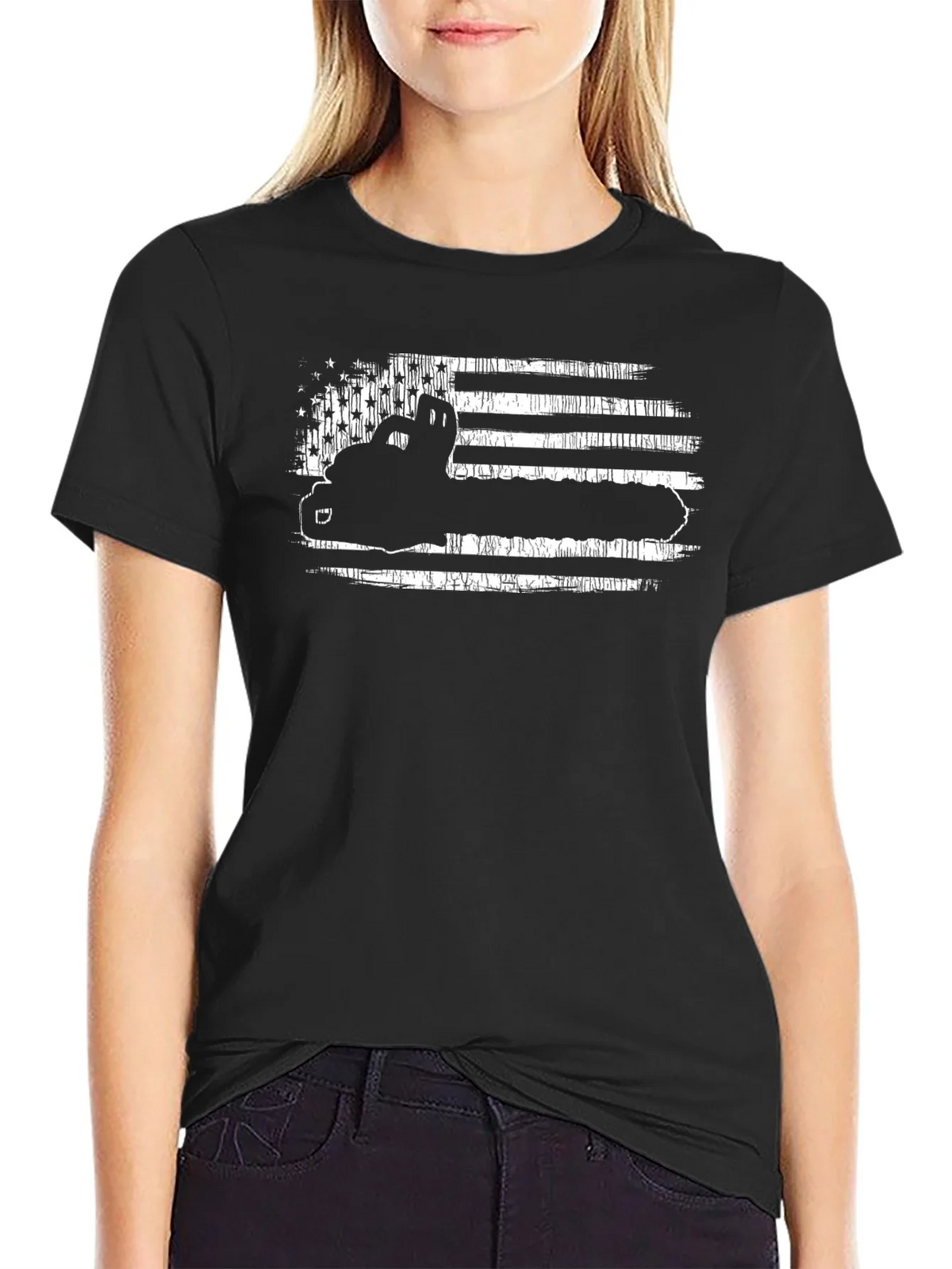 American Flag Trucker Tee - Black product image 2