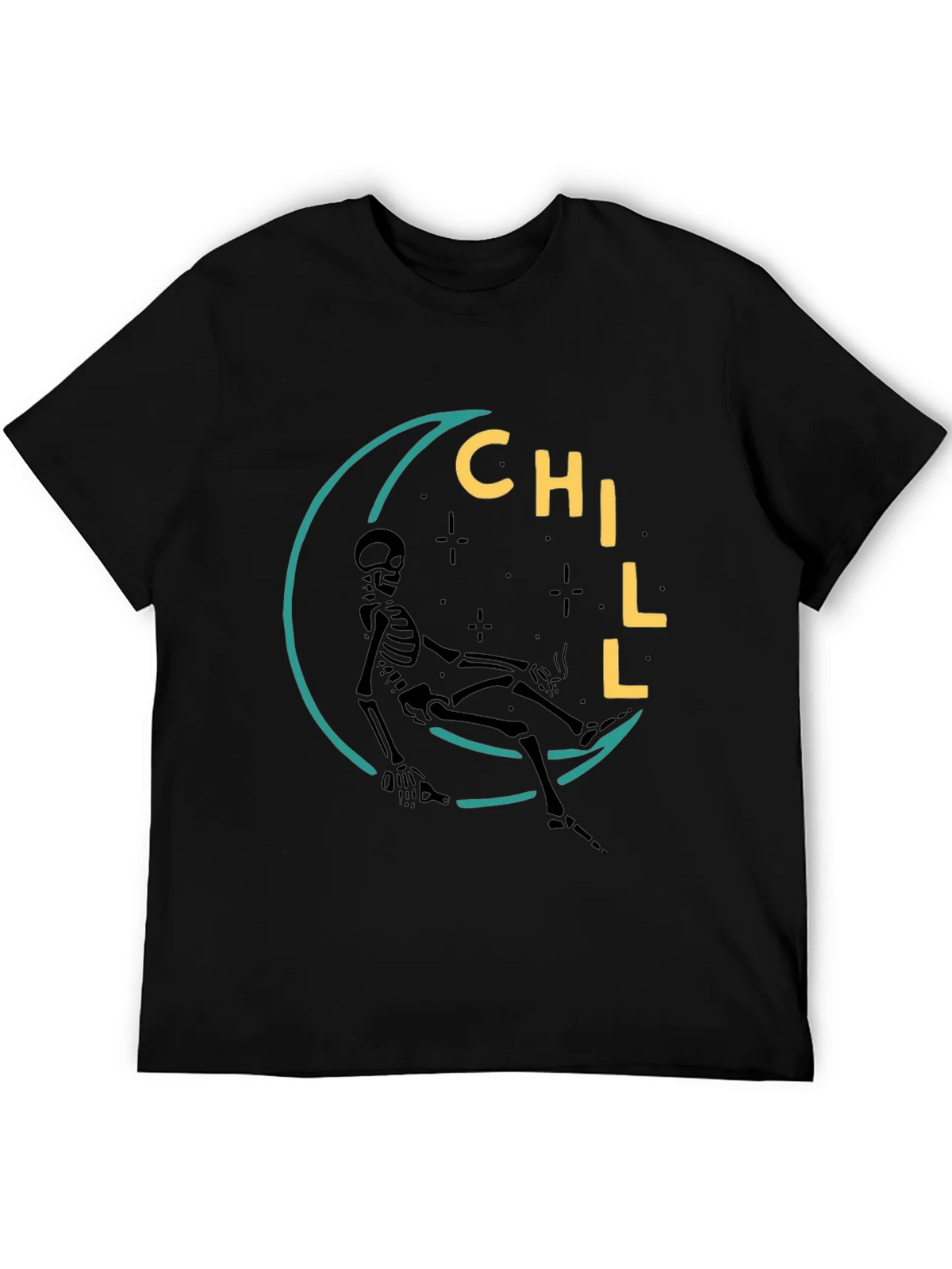Chill Skeleton Moon Graphic Tee - Relaxed Fit product image 5