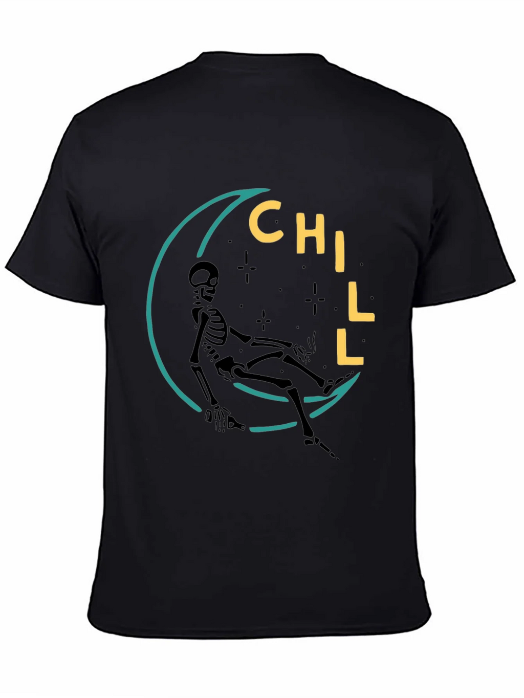 Chill Skeleton Moon Graphic Tee - Relaxed Fit product image 4