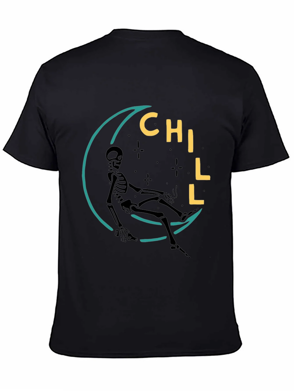 Chill Skeleton Moon Graphic Tee - Relaxed Fit product image 4