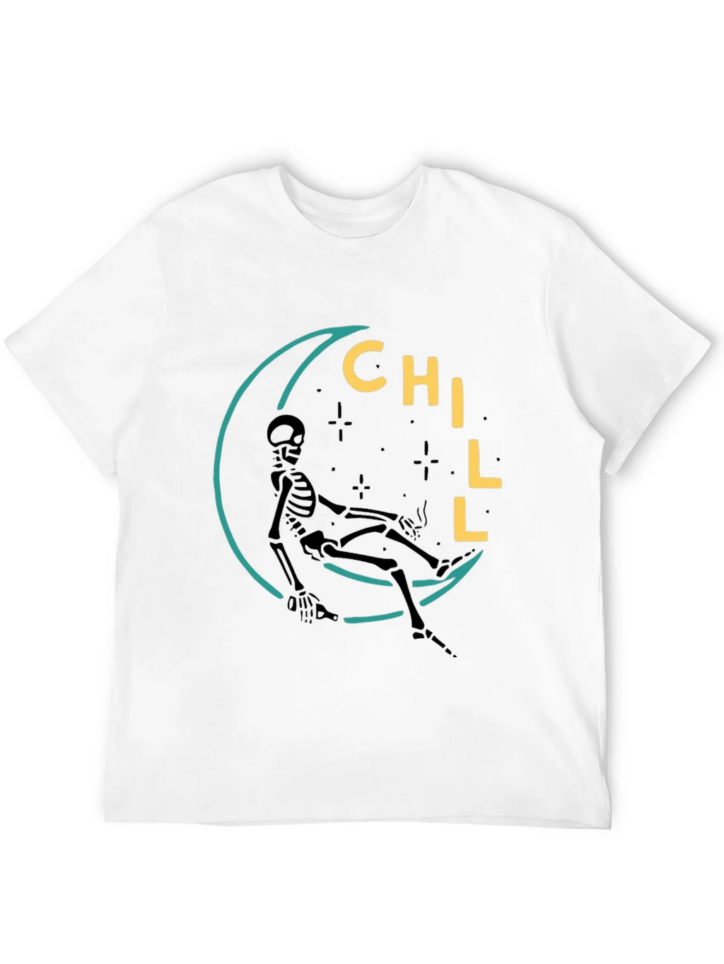 Chill Skeleton Moon Graphic Tee - Relaxed Fit product image 11
