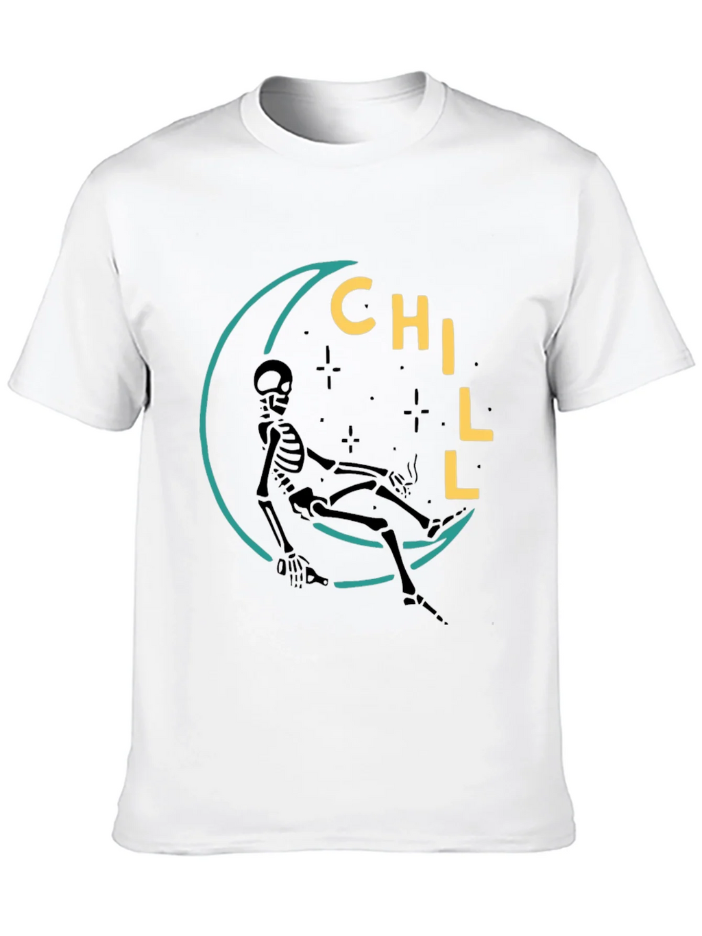Chill Skeleton Moon Graphic Tee - Relaxed Fit product image 9