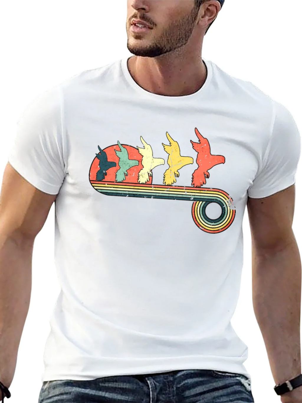 Retro Birds Graphic T-Shirt product image 12