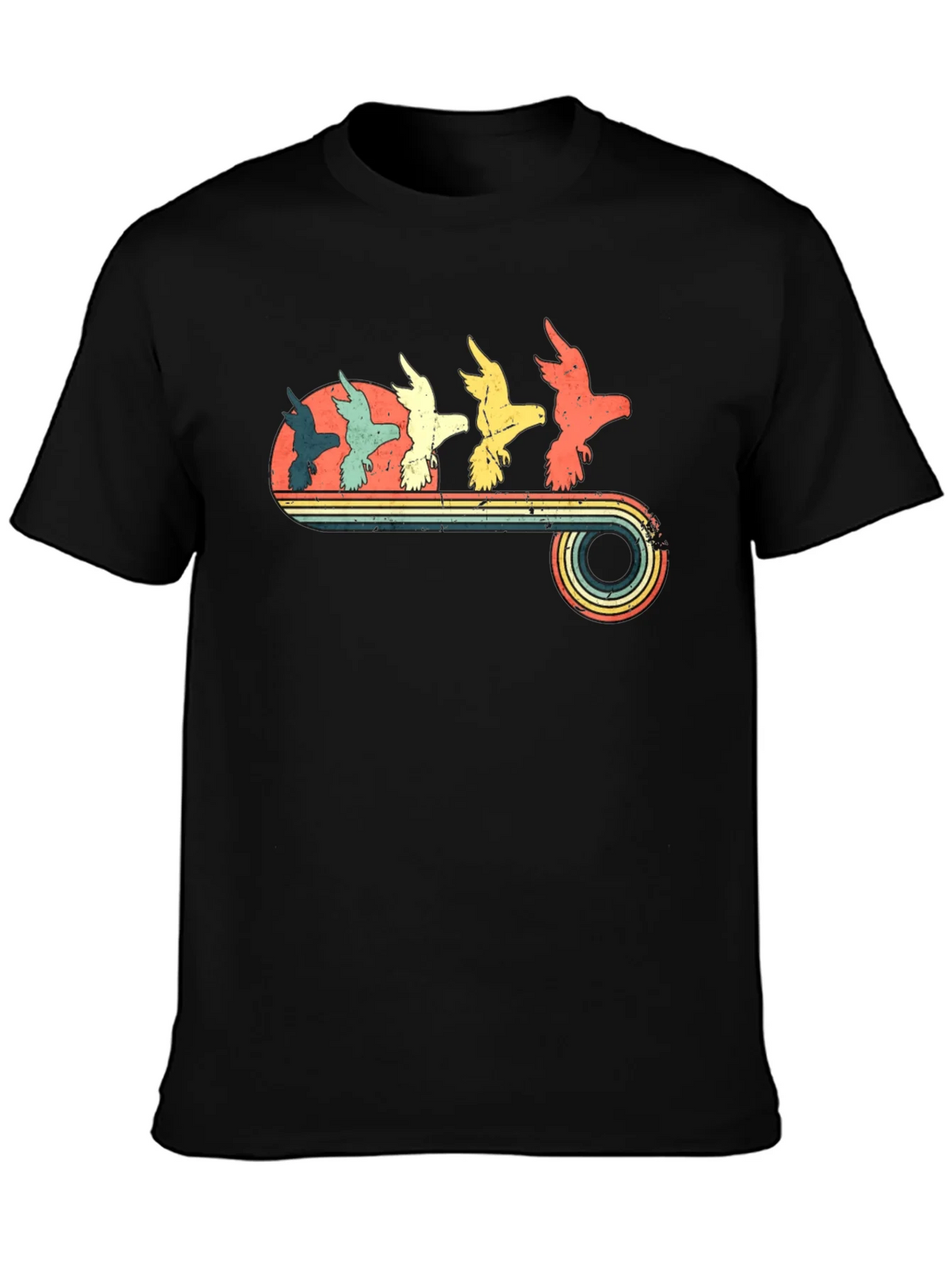Retro Birds Graphic T-Shirt product image 3