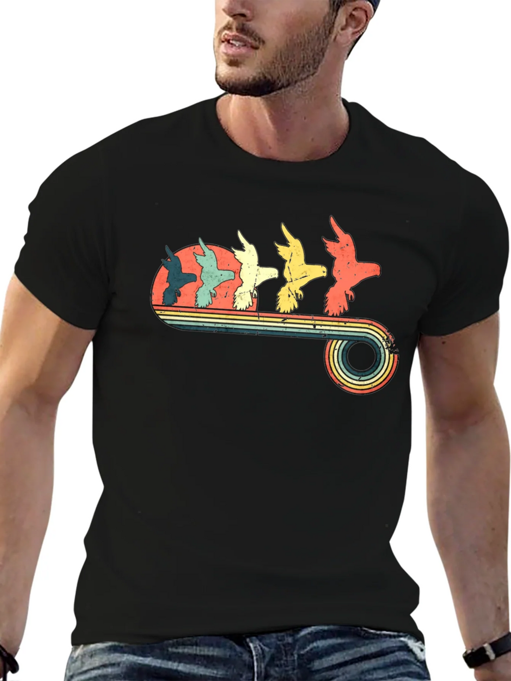 Retro Birds Graphic T-Shirt product image 6