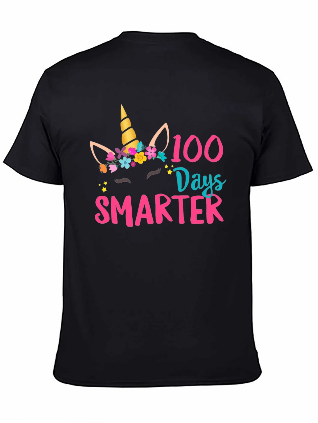 100 Days Smarter Unicorn Graphic T-Shirt product image 4