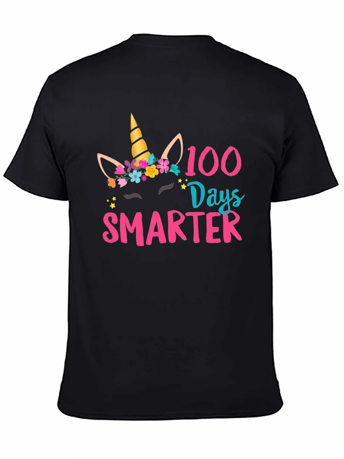 100 Days Smarter Unicorn Graphic T-Shirt product image 4