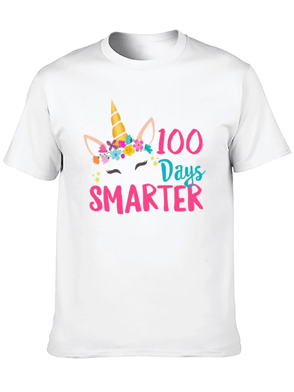 100 Days Smarter Unicorn Graphic T-Shirt product image 9
