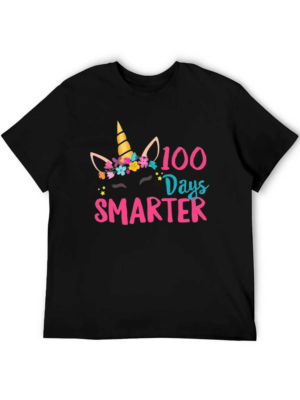 100 Days Smarter Unicorn Graphic T-Shirt product image 5