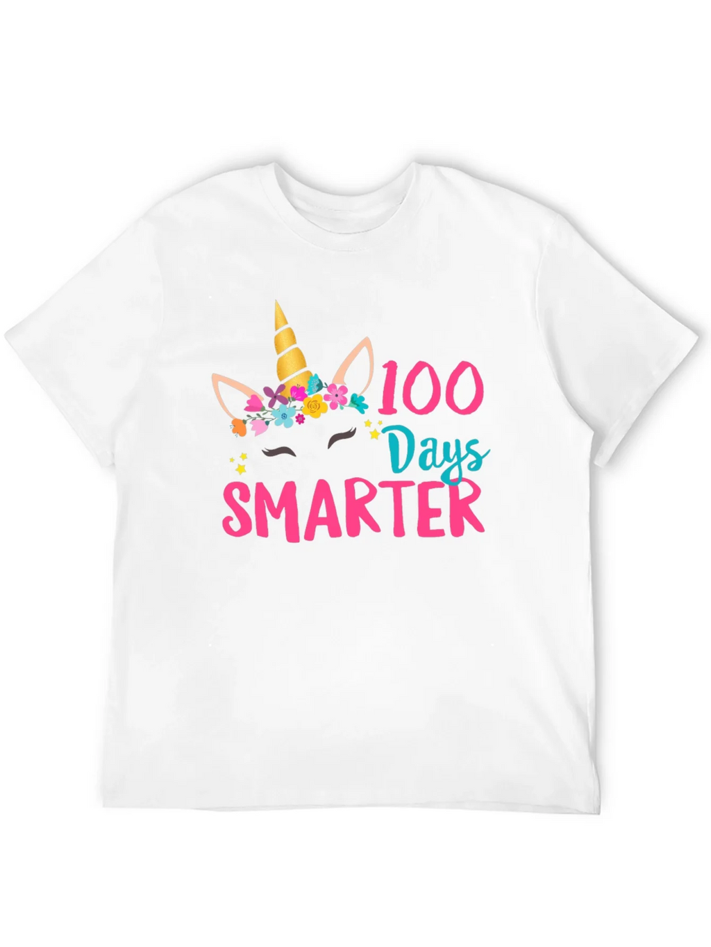 100 Days Smarter Unicorn Graphic T-Shirt product image 11