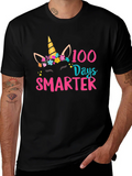 100 Days Smarter Unicorn Graphic T-Shirt product image 1