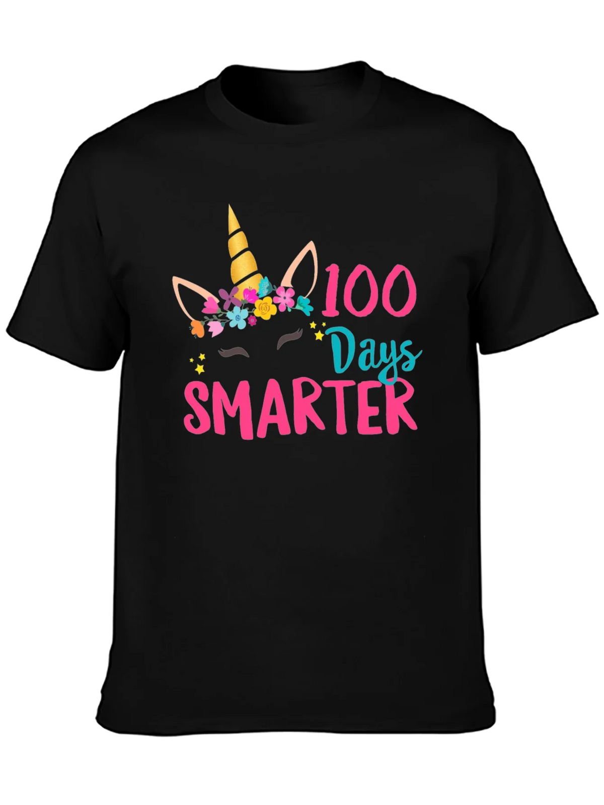 100 Days Smarter Unicorn Graphic T-Shirt product image 3