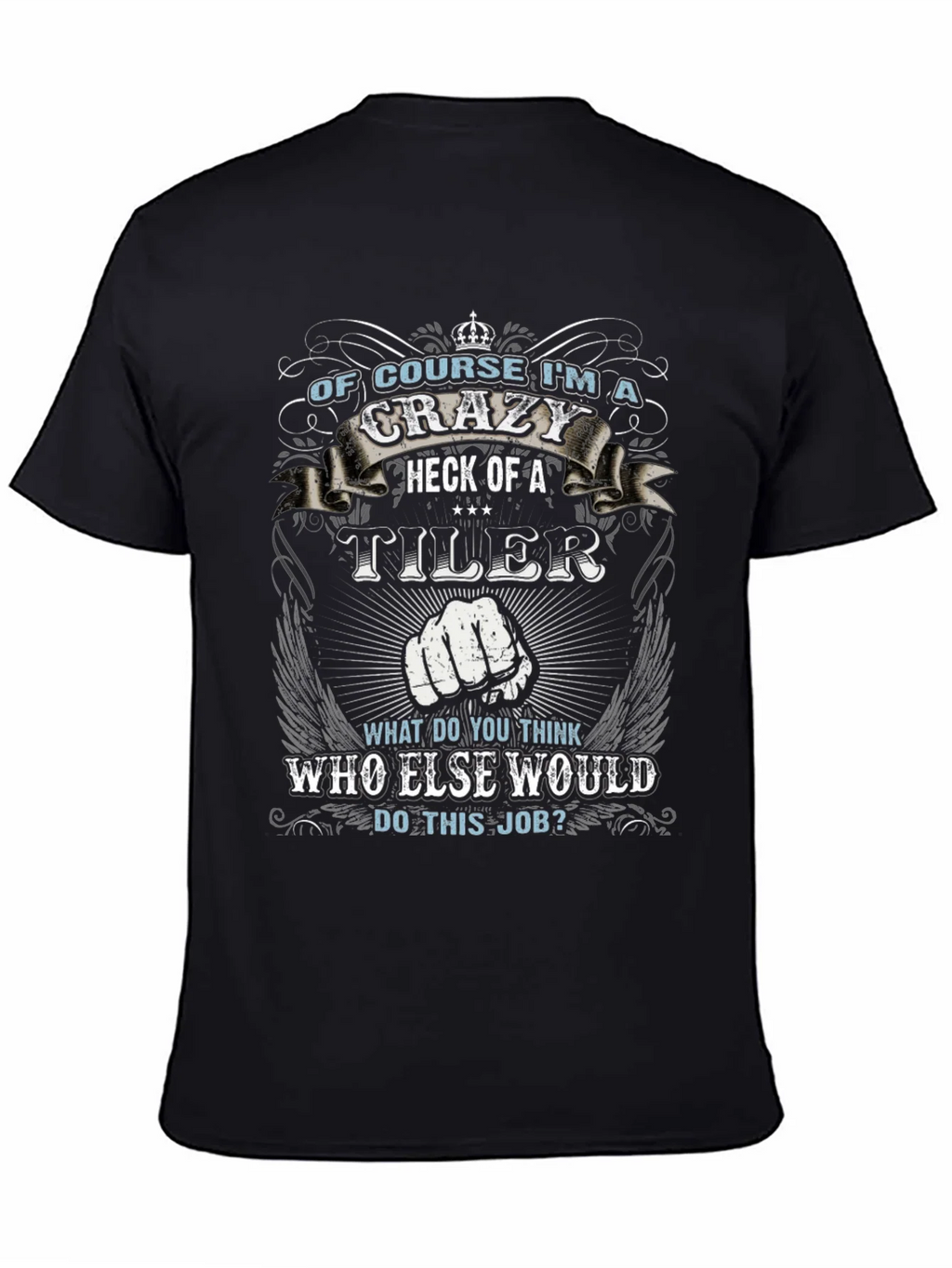 Crazy Tiler Graphic Tee - Black Cotton product image 4