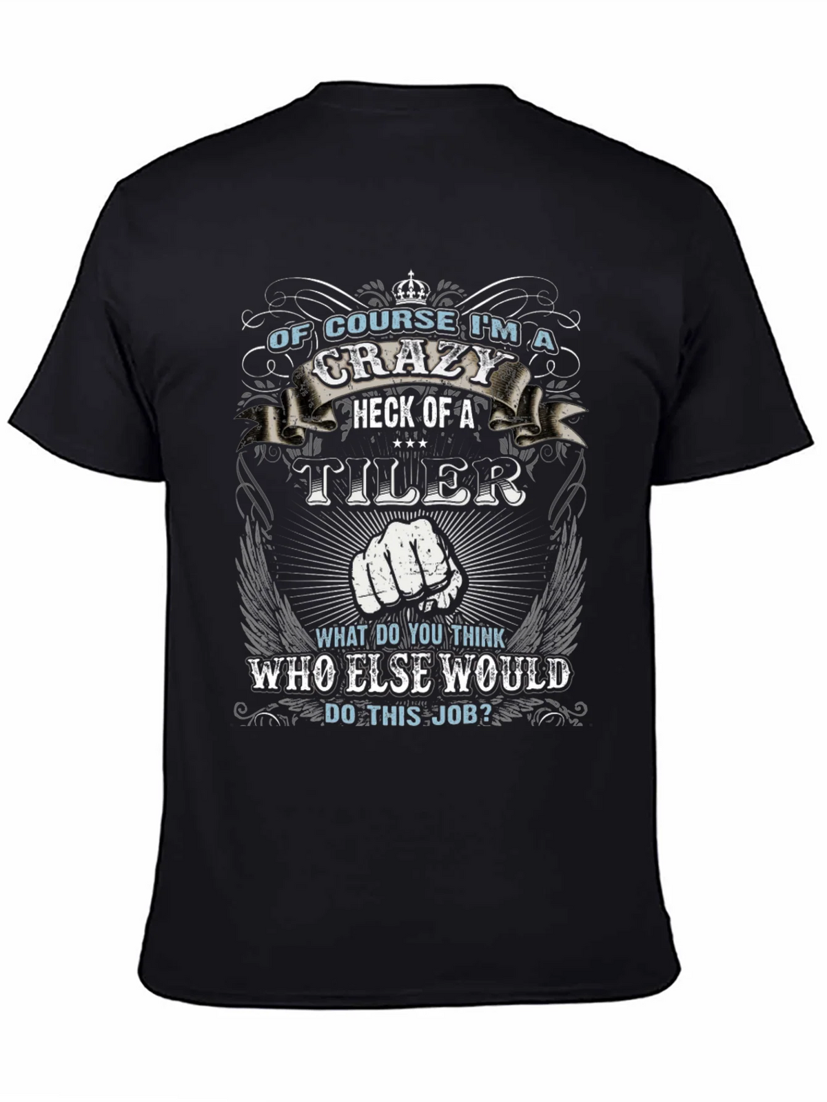 Crazy Tiler Graphic Tee - Black Cotton product image 4