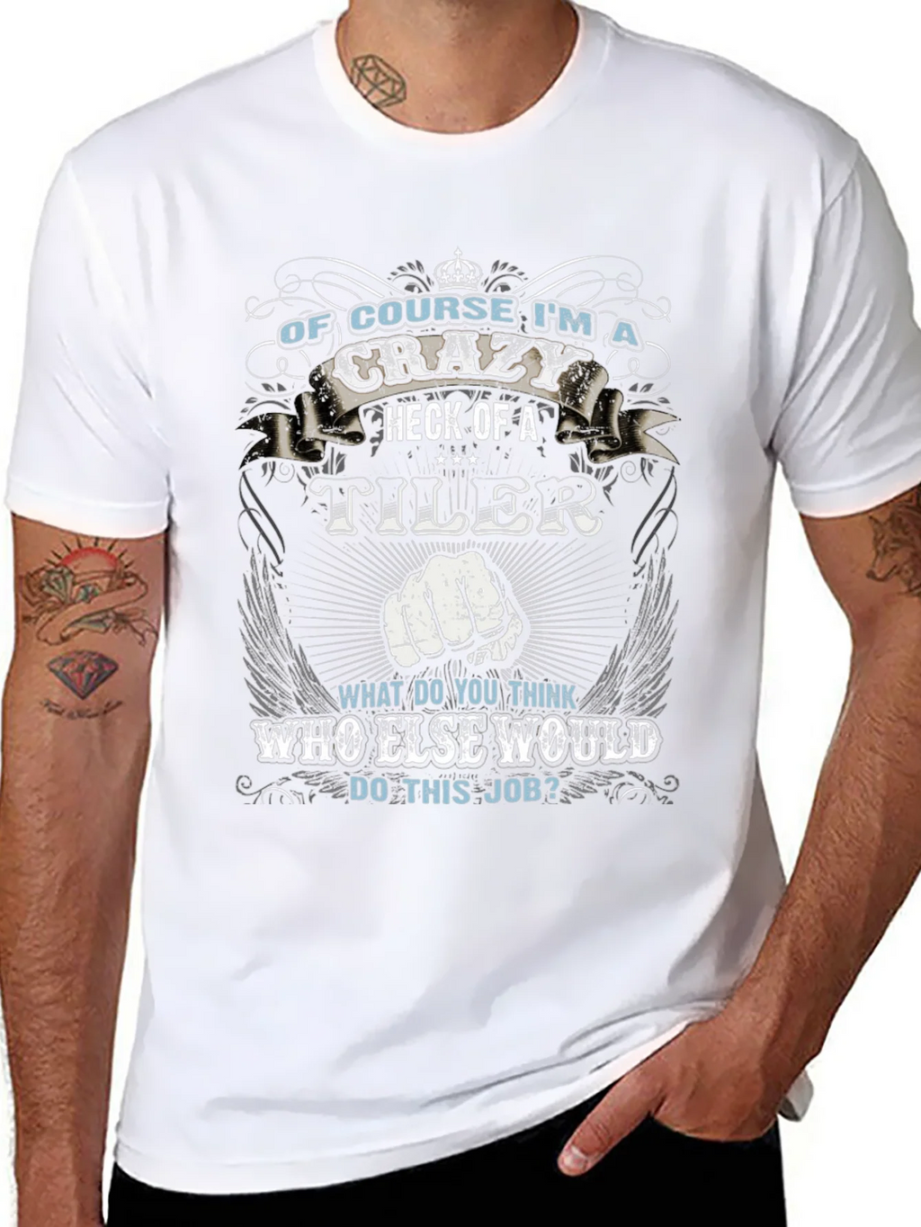 Crazy Tiler Graphic Tee - Black Cotton product image 7