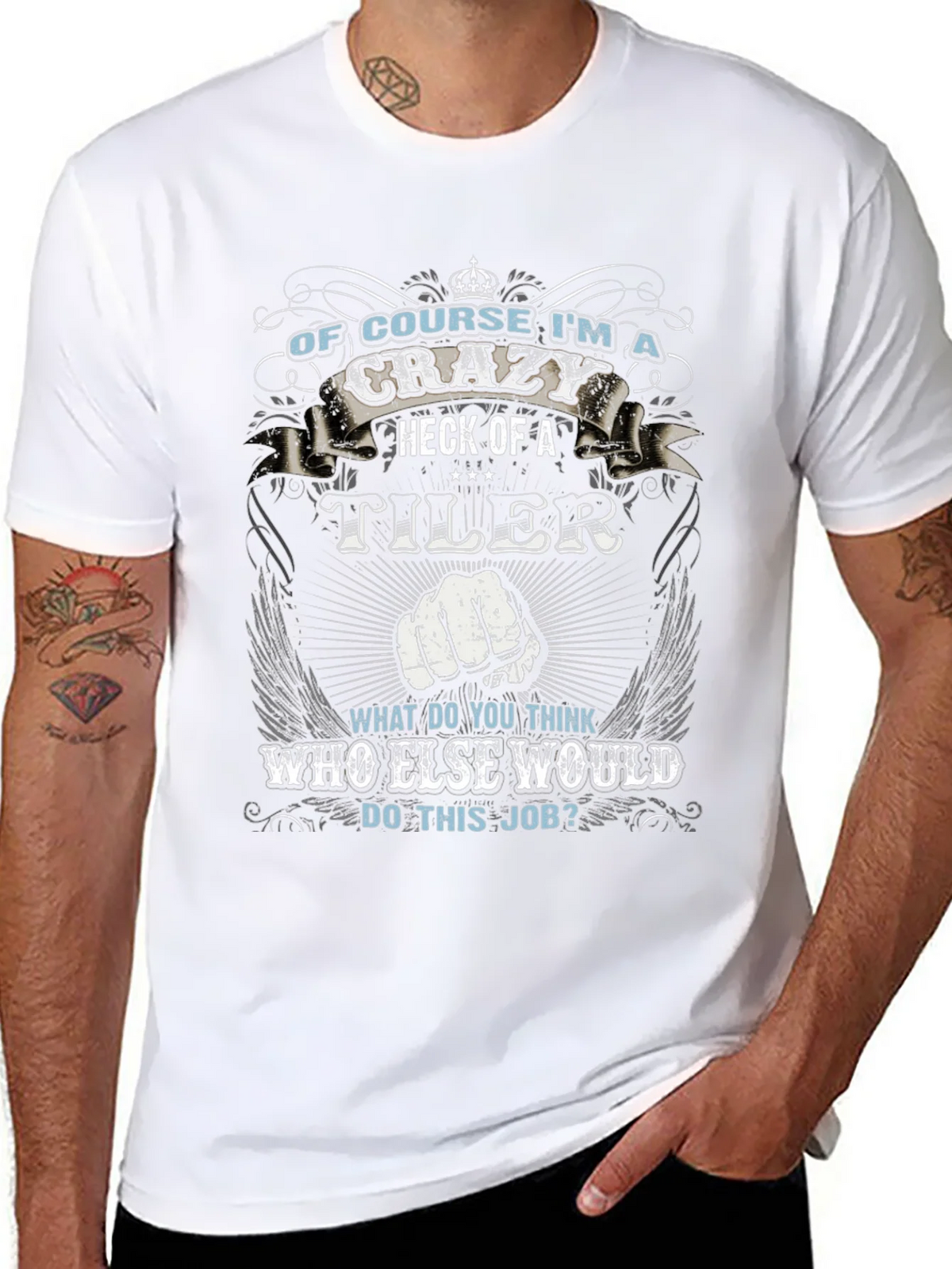 Crazy Tiler Graphic Tee - Black Cotton product image 7
