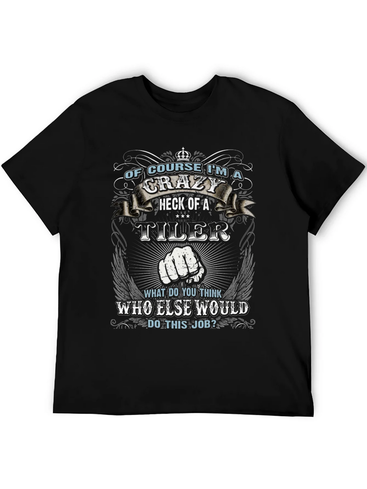 Crazy Tiler Graphic Tee - Black Cotton product image 5
