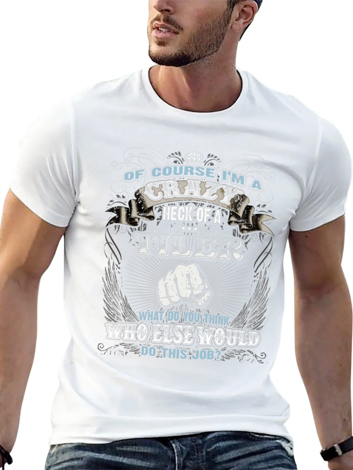 Crazy Tiler Graphic Tee - Black Cotton product image 12