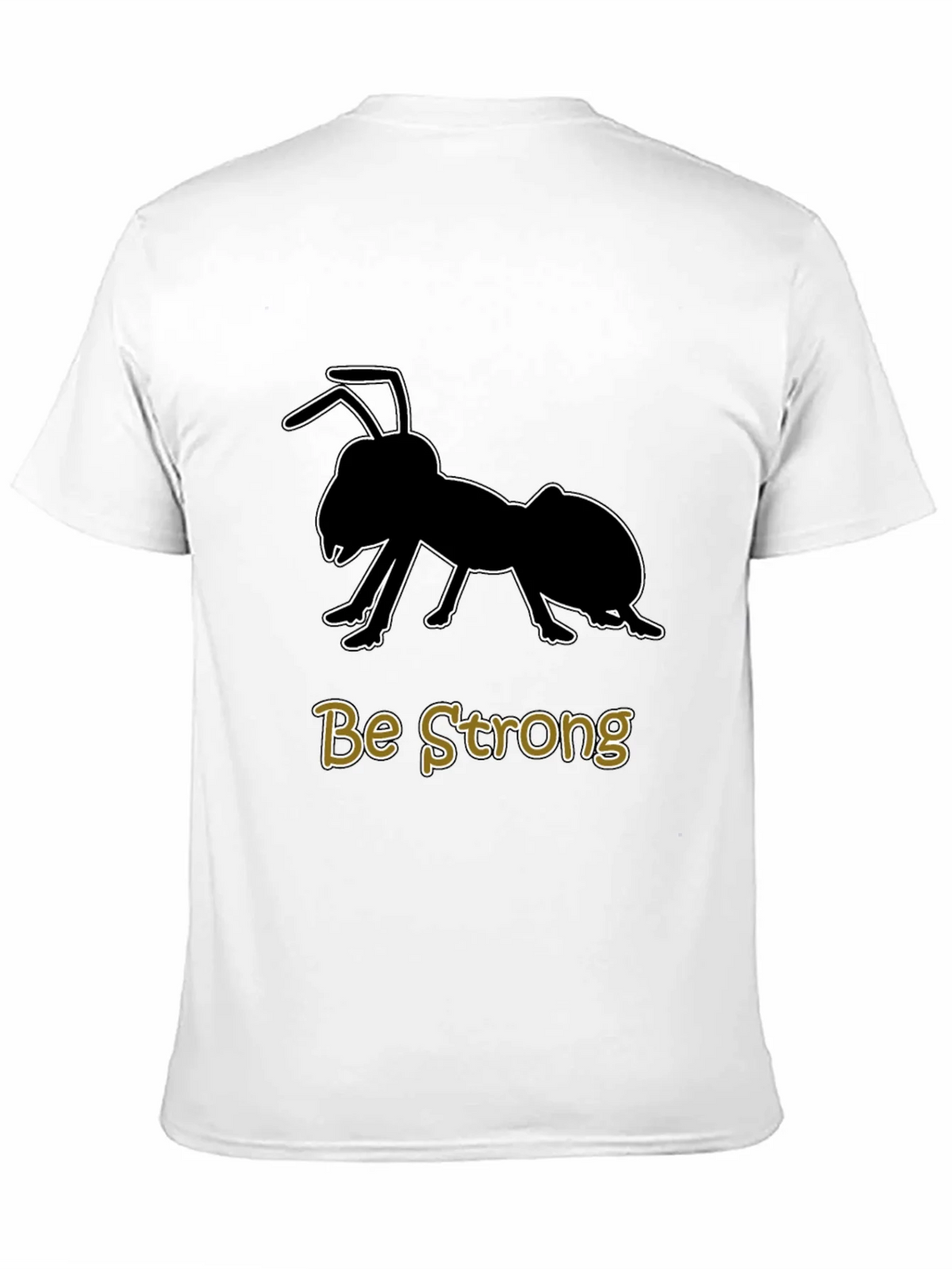 Be Strong Ant Graphic T-Shirt - Black Cotton Tee product image 10