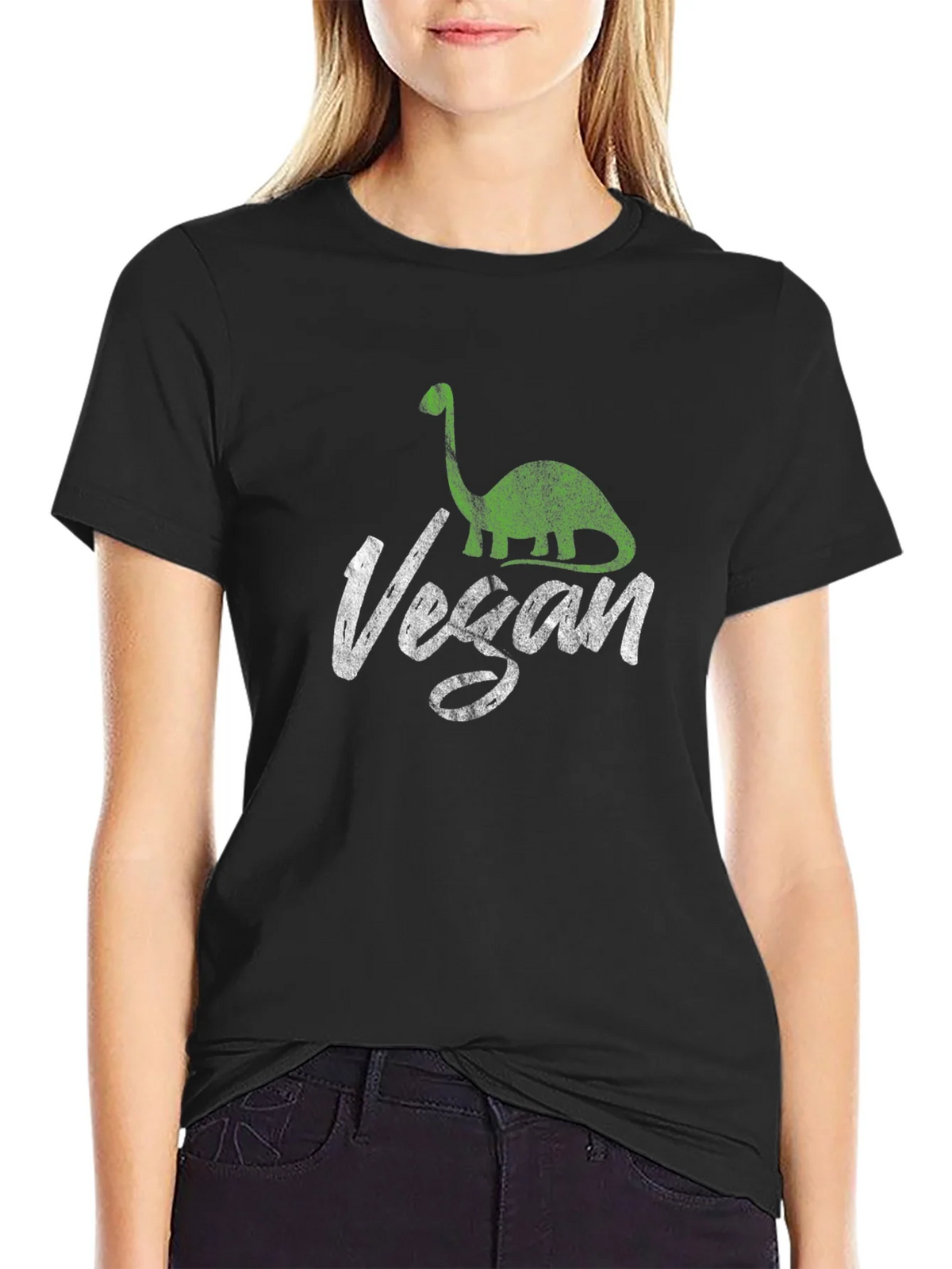 Vegan Dinosaur T-Shirt - Retro Style Graphic Tee product image 2