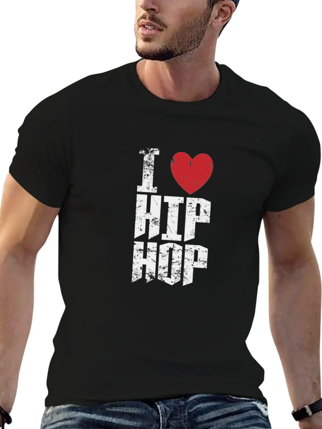I Heart Hip Hop Graphic Tee - Distressed Print product image 6