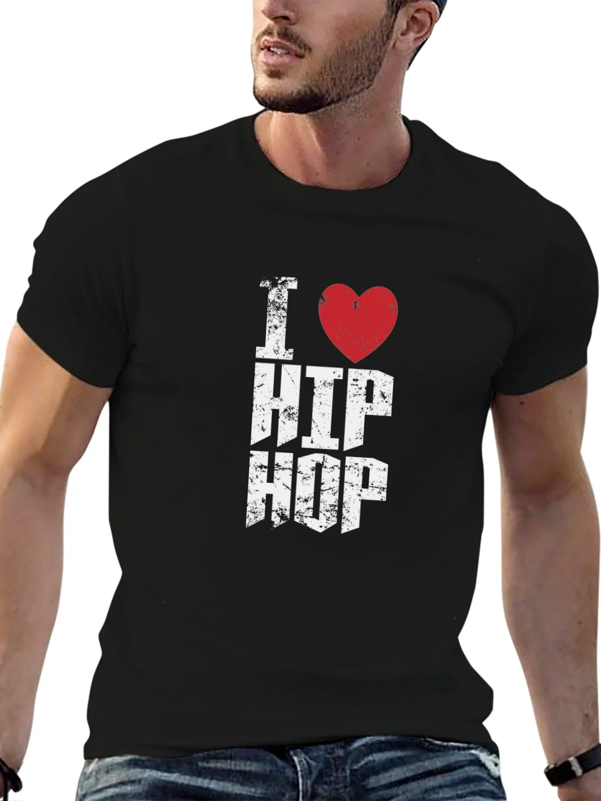 I Heart Hip Hop Graphic Tee - Distressed Print product image 6