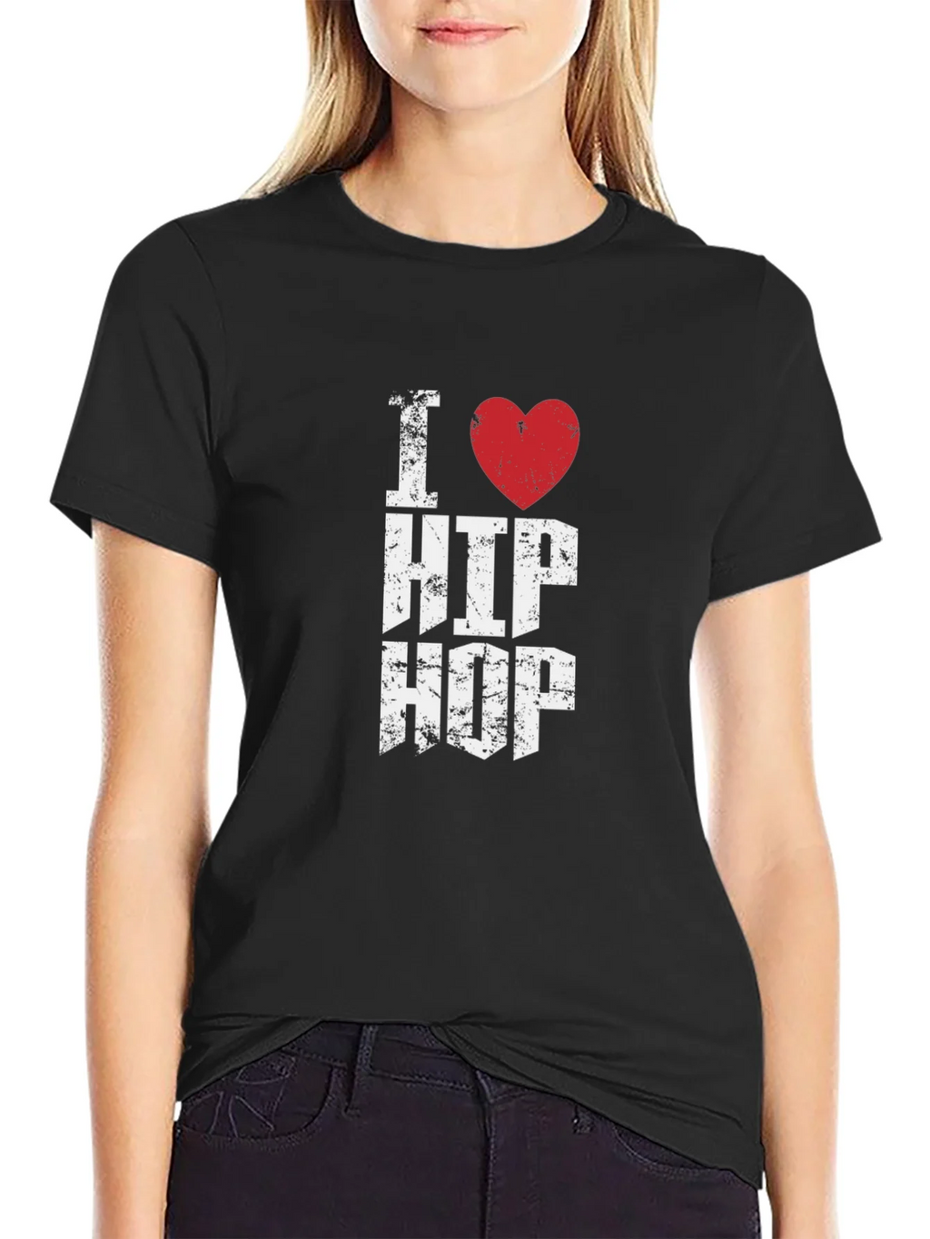 I Heart Hip Hop Graphic Tee - Distressed Print product image 2