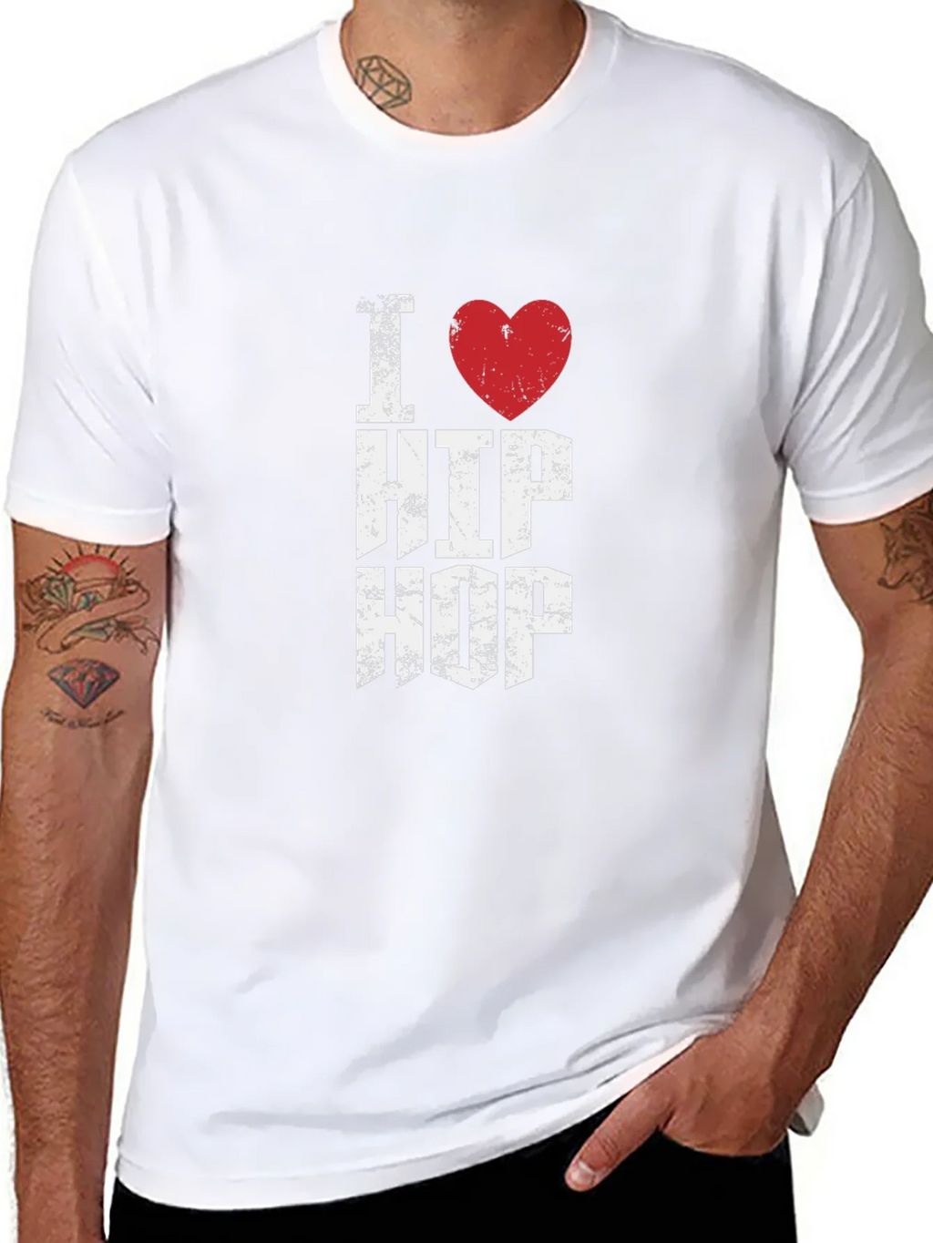 I Heart Hip Hop Graphic Tee - Distressed Print product image 7