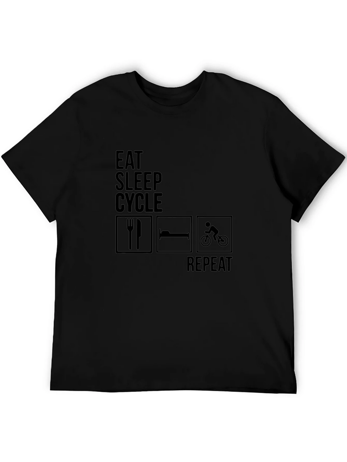 Eat Sleep Cycle Repeat Mens T-Shirt product image 5