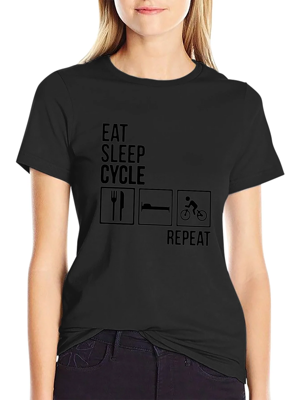Eat Sleep Cycle Repeat Mens T-Shirt product image 2