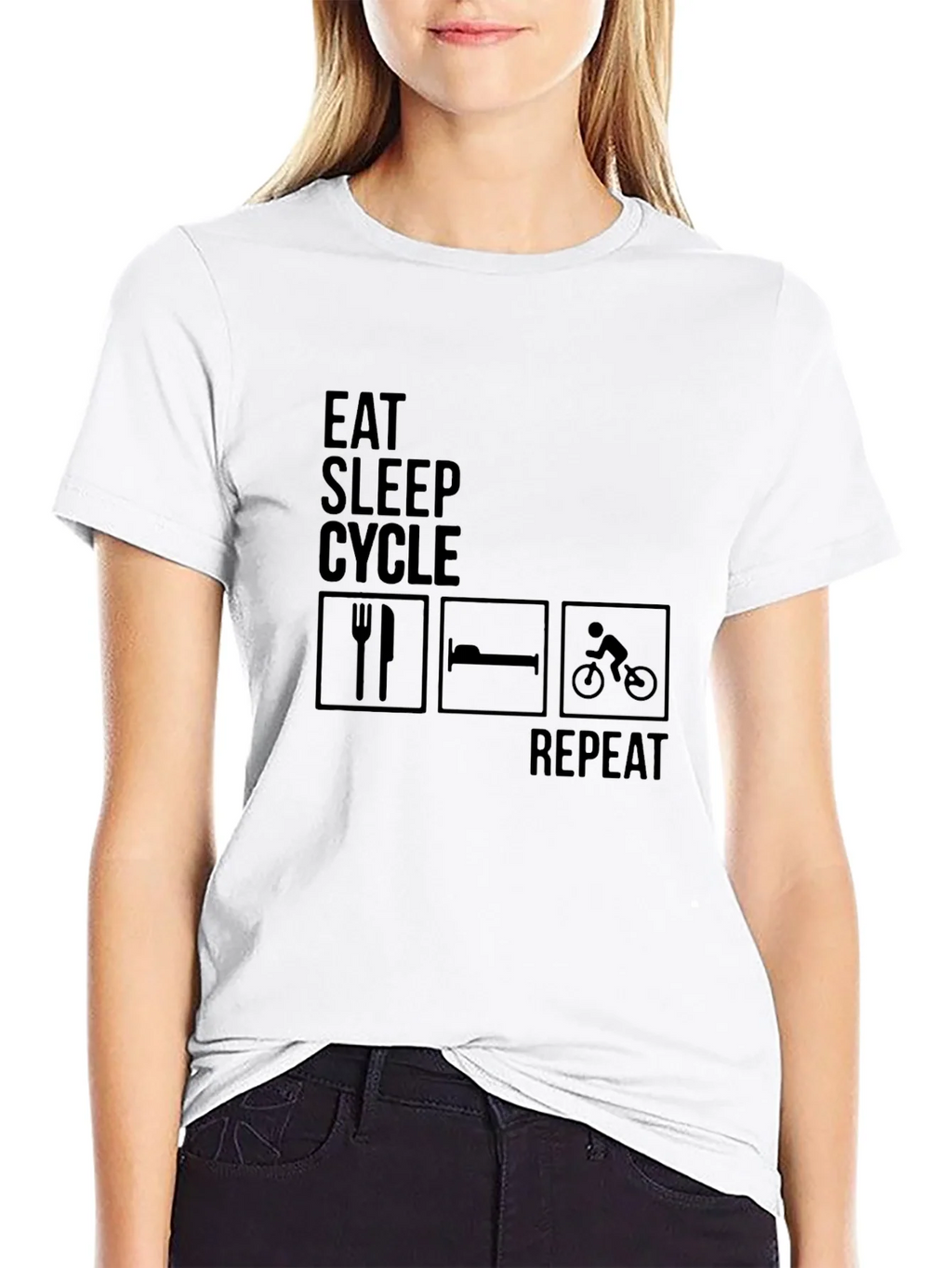 Eat Sleep Cycle Repeat Mens T-Shirt product image 8