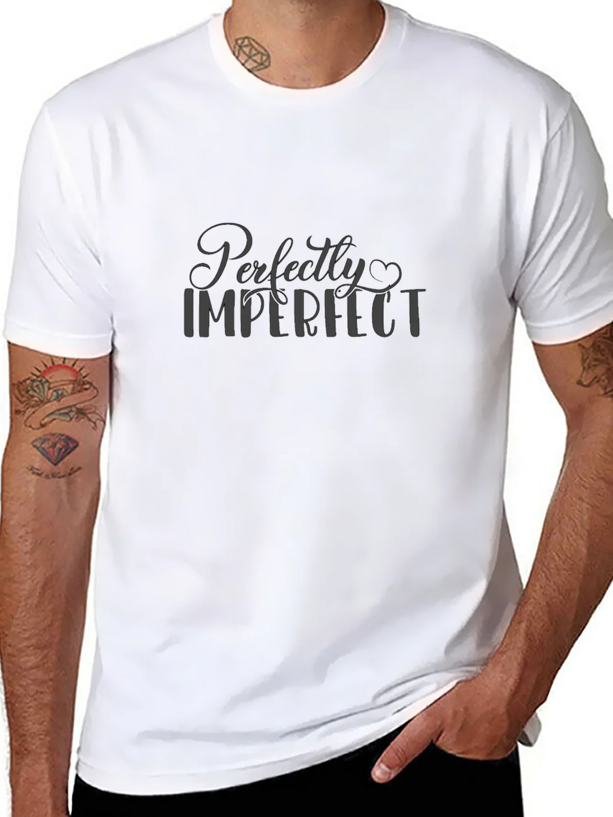 Perfectly Imperfect Mens Black T-Shirt product image 7