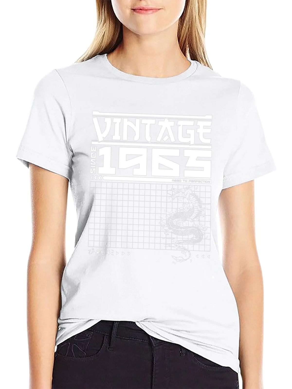 Vintage 1965 Aged to Perfection Black T-Shirt product image 8