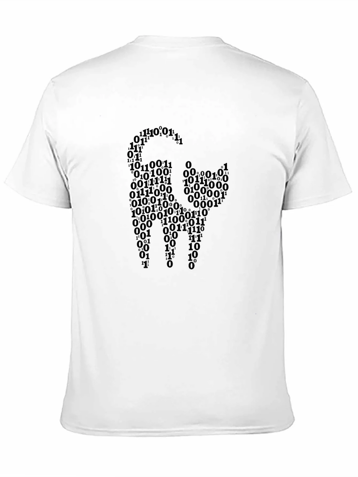 Binary Code Cat Graphic T-Shirt - Black product image 6
