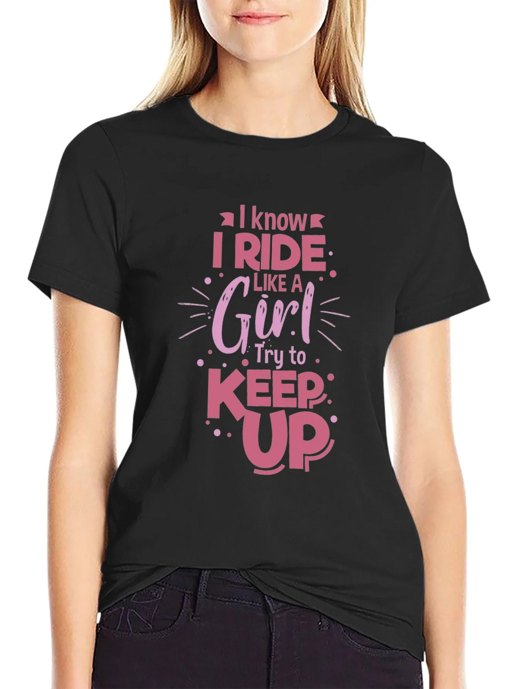 I Ride Like a Girl T-Shirt - Funny Womens Tee product image 2