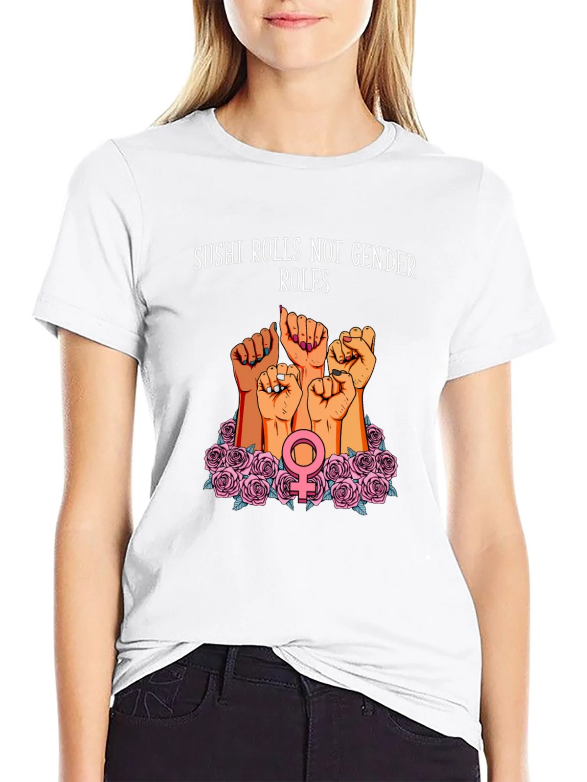 Feminist Sushi Rolls T-Shirt: Gender Equality Tee product image 8