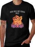 Feminist Sushi Rolls T-Shirt: Gender Equality Tee product image 1