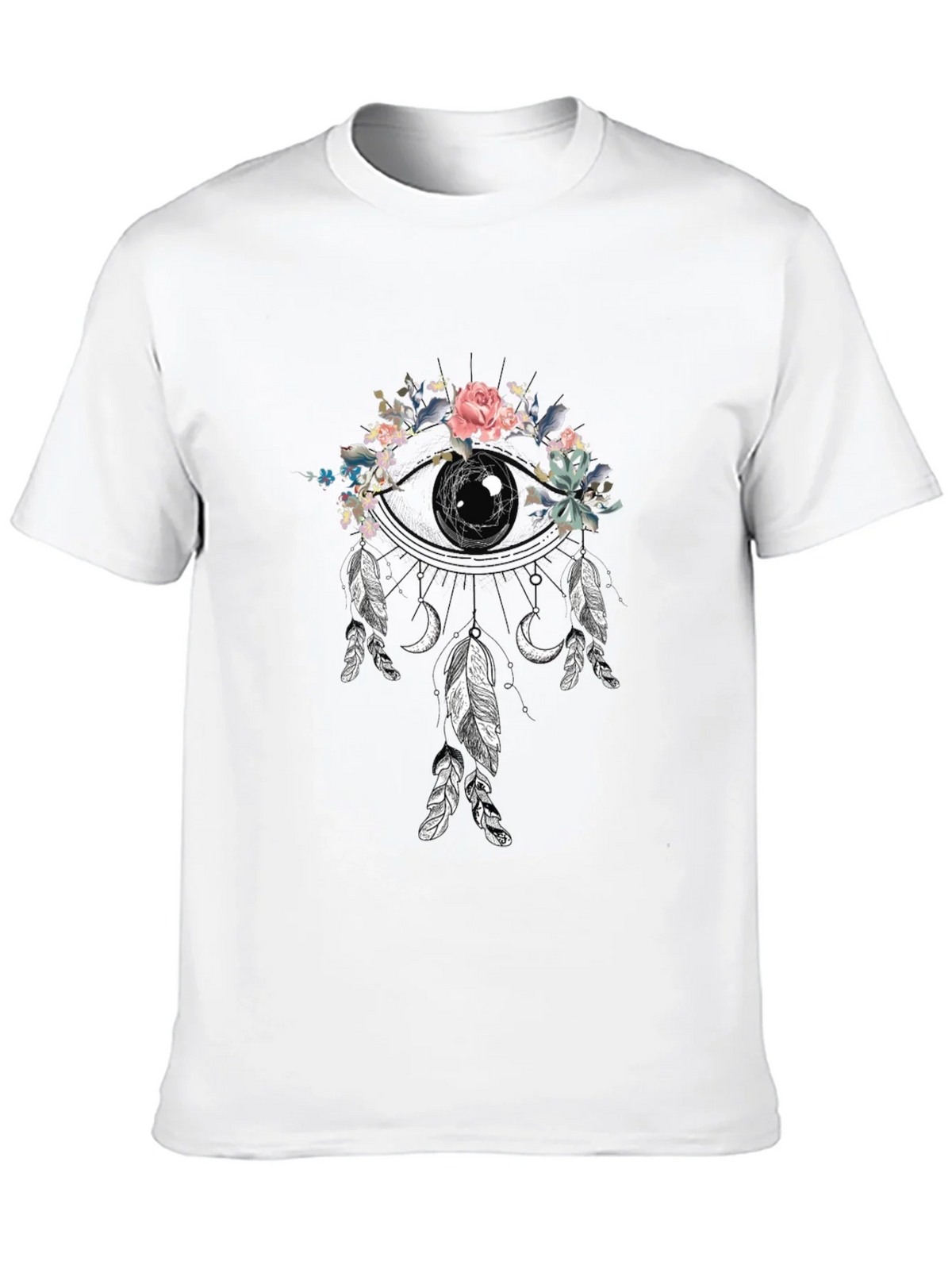 Floral Dreamcatcher Graphic Tee - Black product image 9