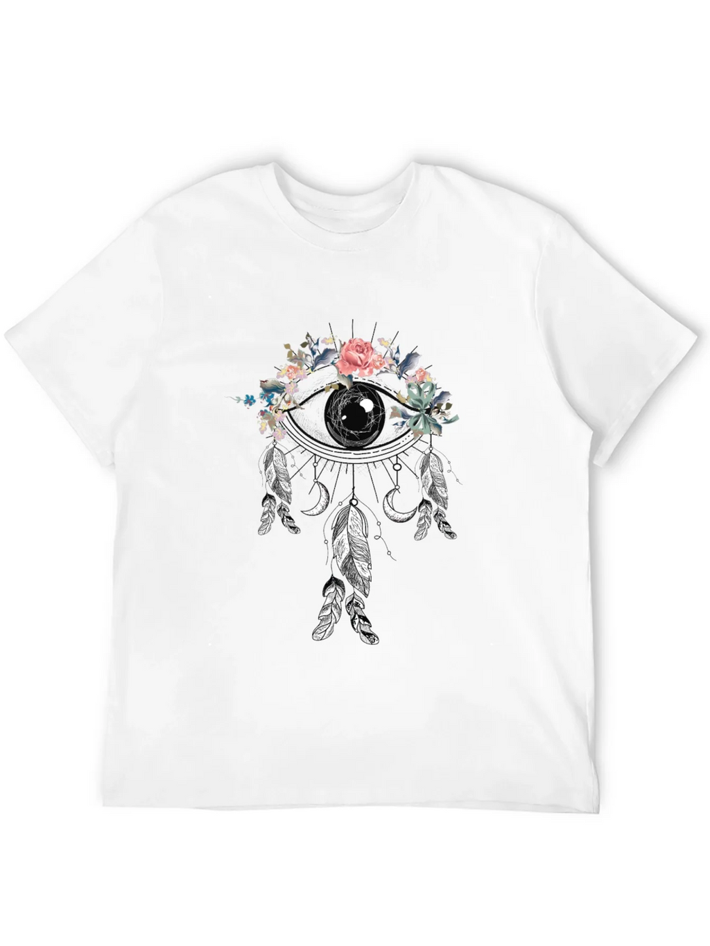 Floral Dreamcatcher Graphic Tee - Black product image 11