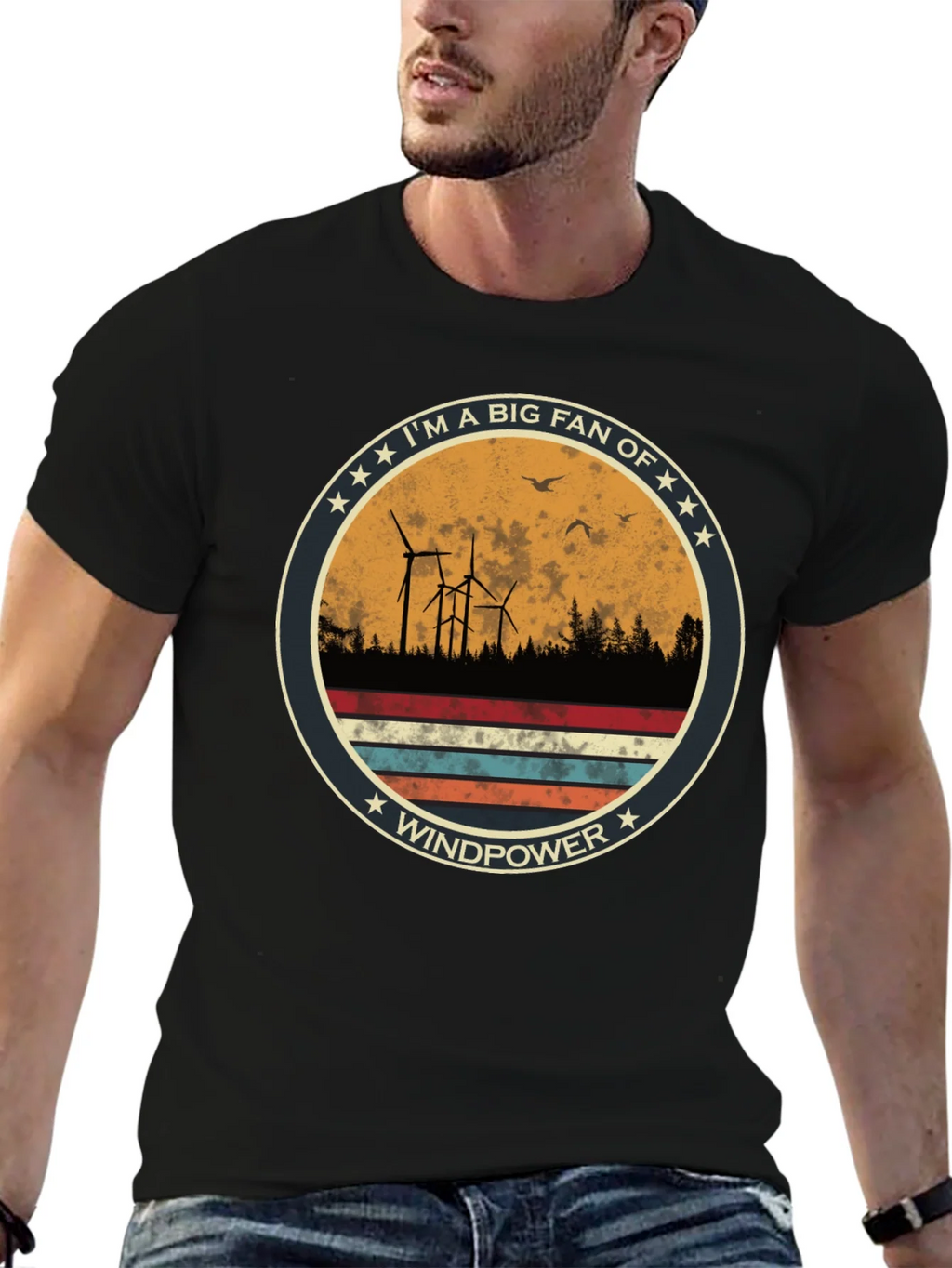Windpower T-Shirt - Im a Big Fan Windmill Graphic Tee product image 6
