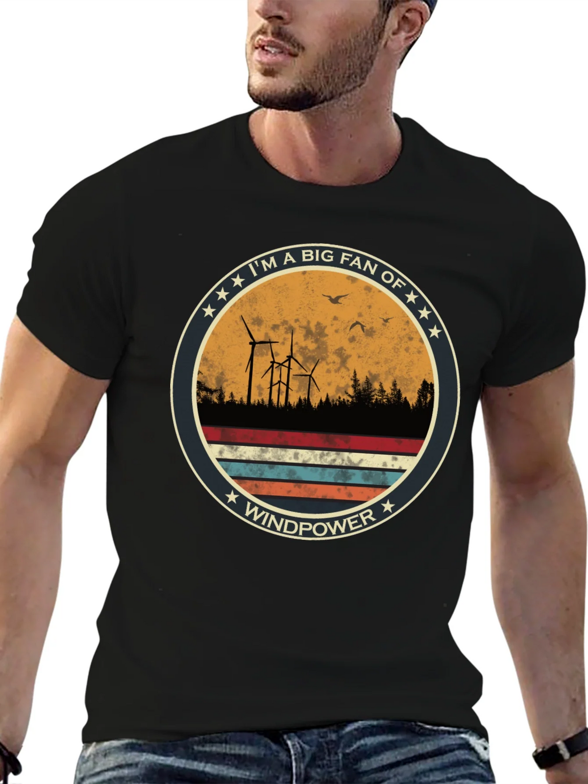 Windpower T-Shirt - Im a Big Fan Windmill Graphic Tee product image 6