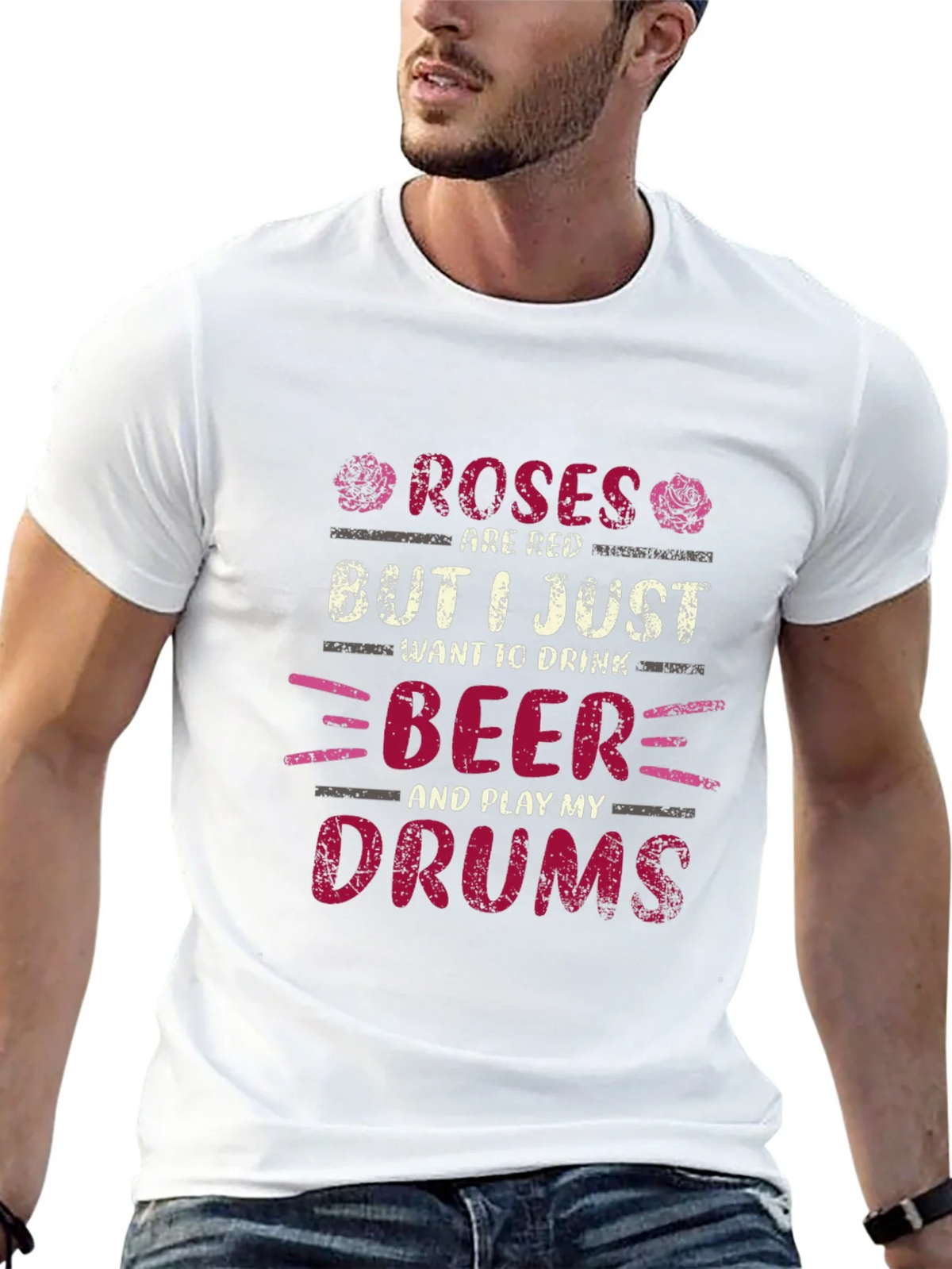 Roses are Red Beer and Drums T-Shirt product image 12