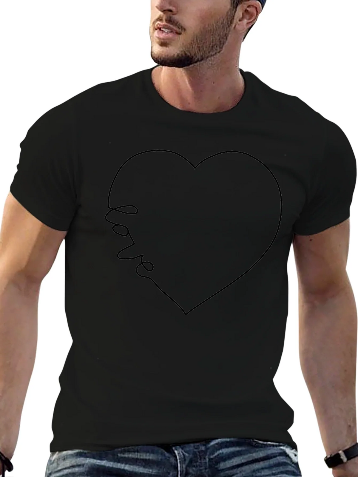 Love Heart T-Shirt - Minimalist Design product image 6