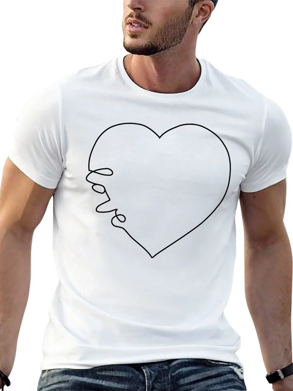 Love Heart T-Shirt - Minimalist Design product image 12