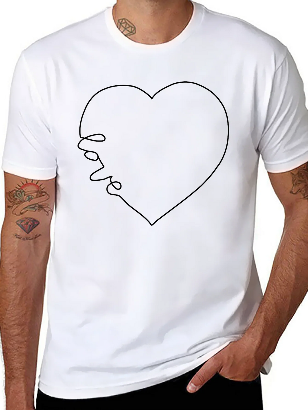 Love Heart T-Shirt - Minimalist Design product image 7