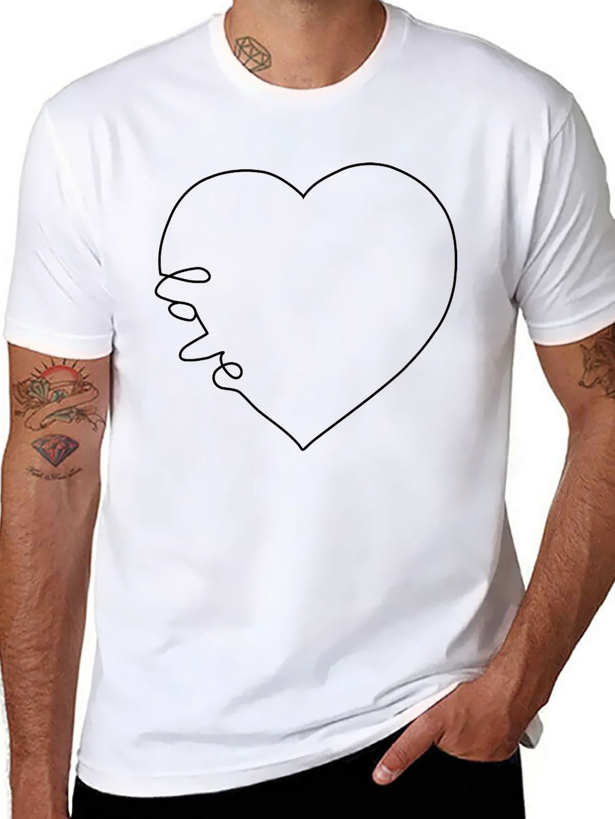 Love Heart T-Shirt - Minimalist Design product image 7