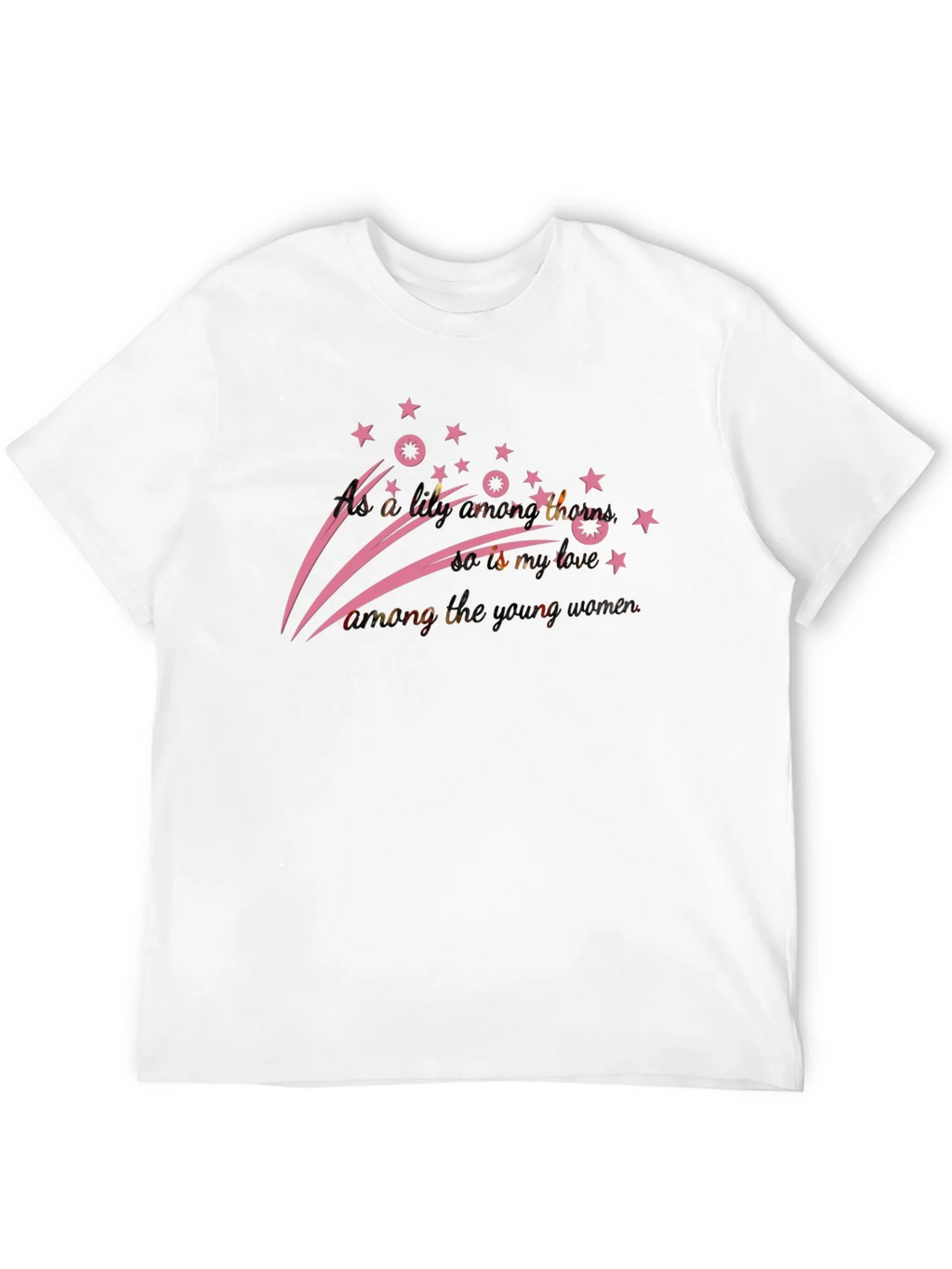 Stylish Black T-Shirt with Pink Star Design product image 10