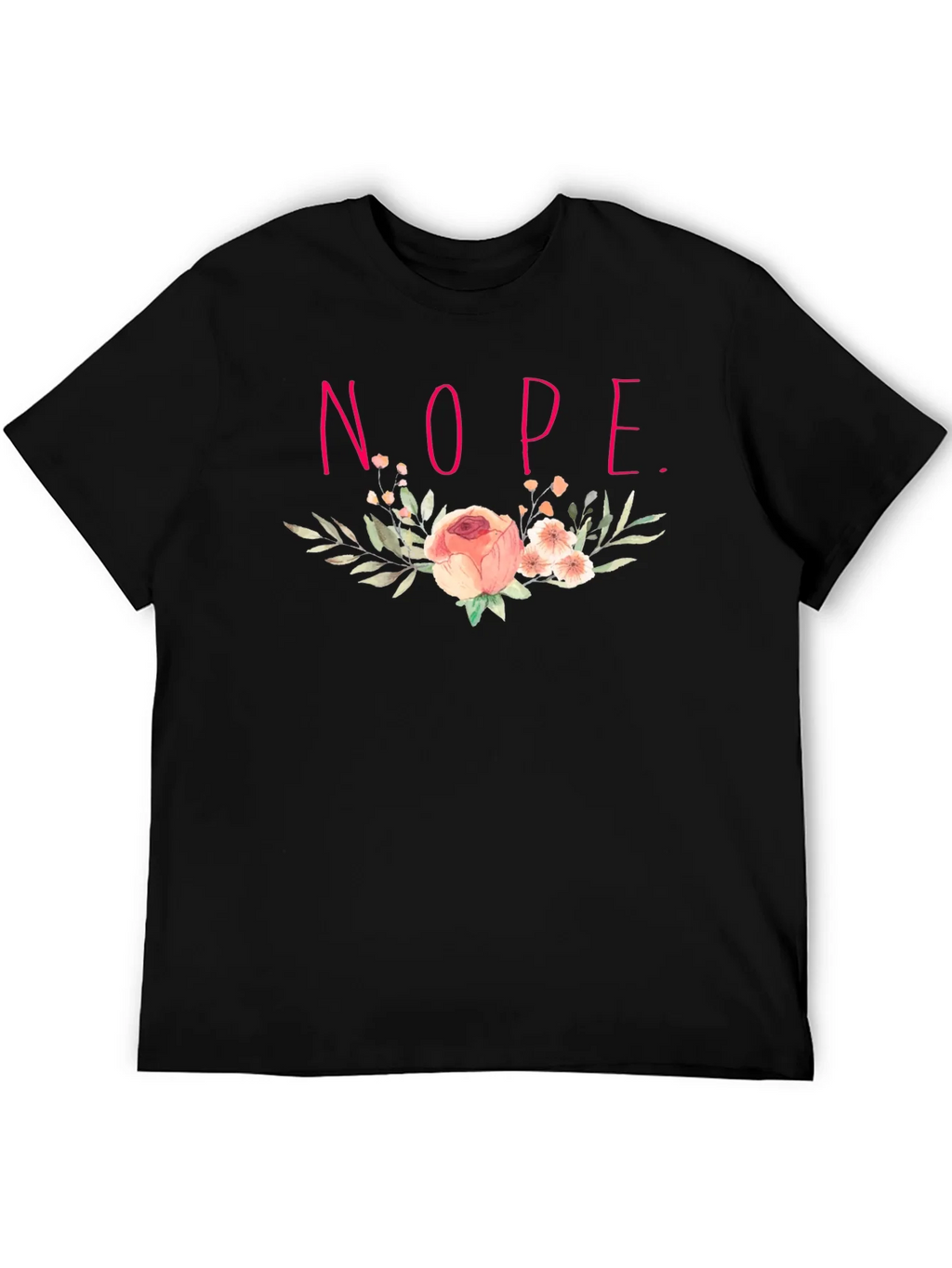 Floral Nope. Graphic Tee product image 5
