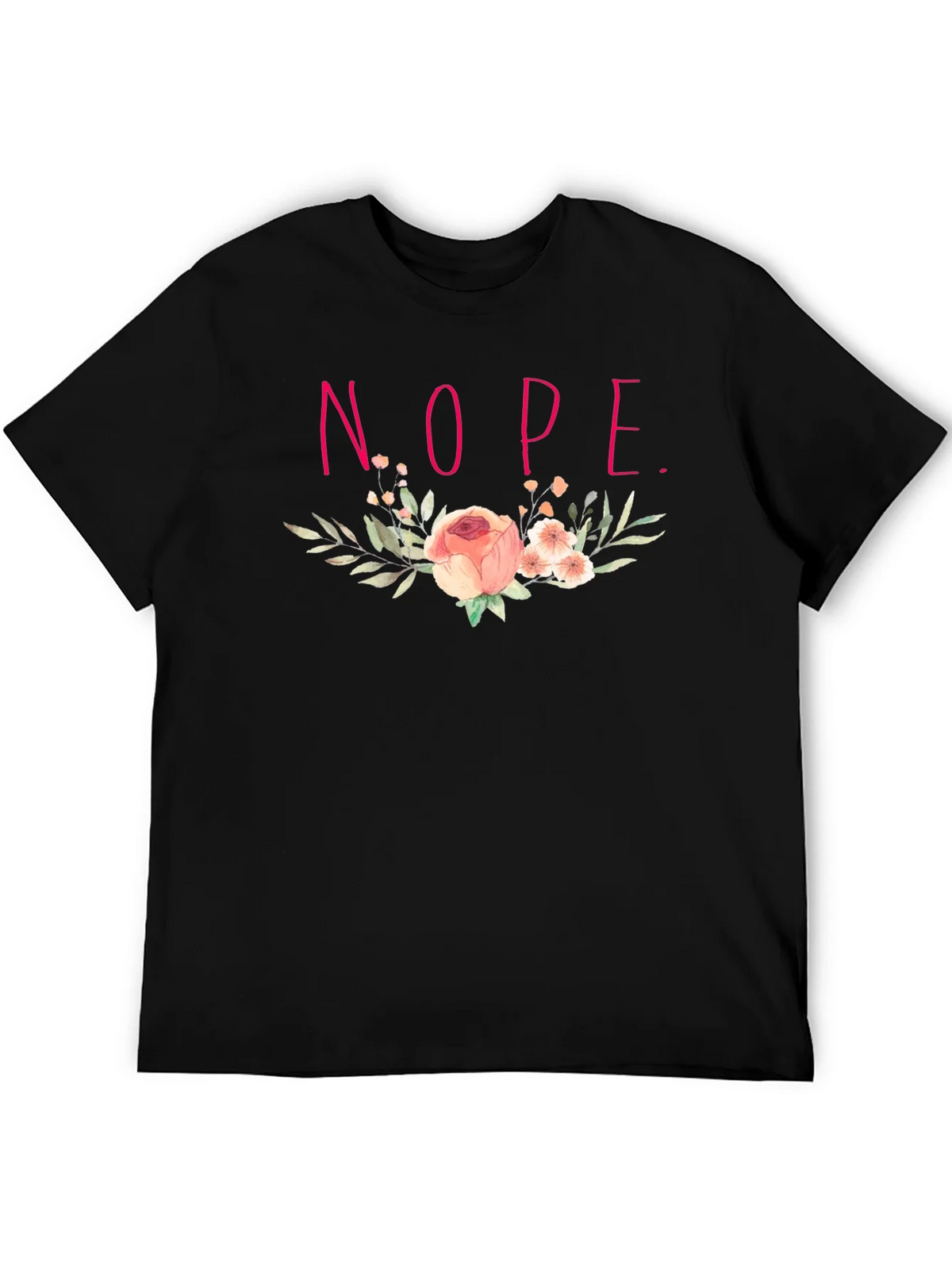 Floral Nope. Graphic Tee product image 5